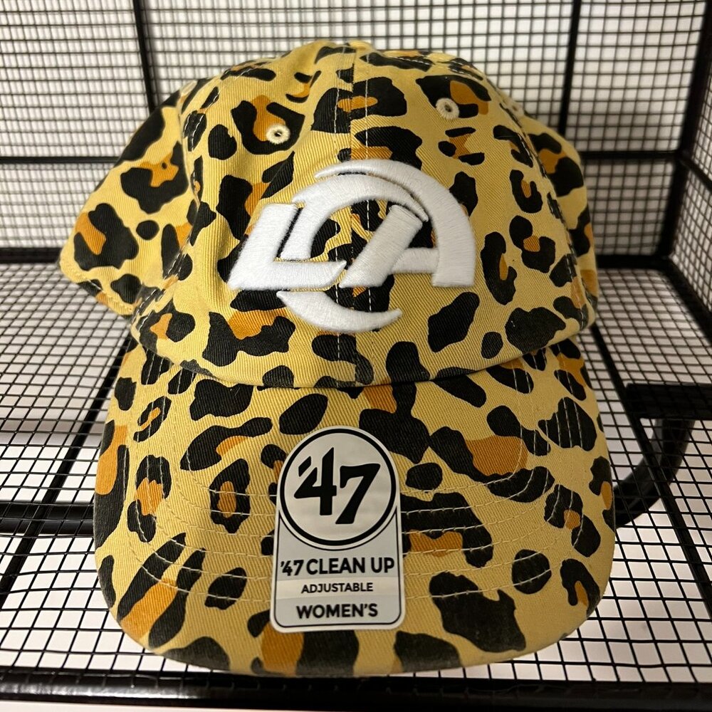 Los Angeles Rams Womens Adjustable Cheetah Print Hat '47 - New With Tags